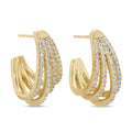 KADOU BOUTIQUE Pave Curved Hoops — main product shot