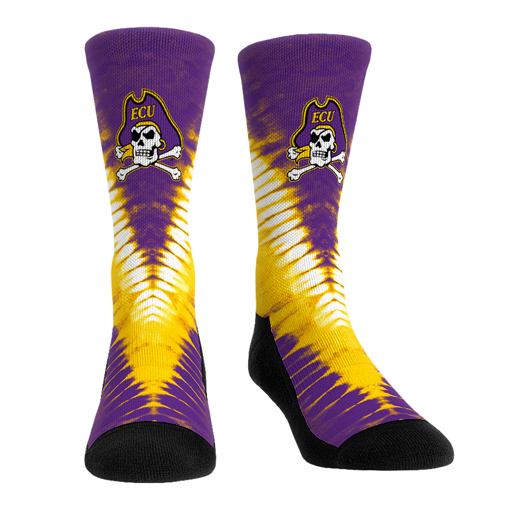 Rock 'Em Socks Rock 'Em Socks ECU Pirates - V Shape Tie Dye — main product shot