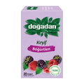 Doğadan Blackberry Herbal Tea, 20 Tea Bags - Caffeine-Free, Stevia Sweetened Fruit Infusion