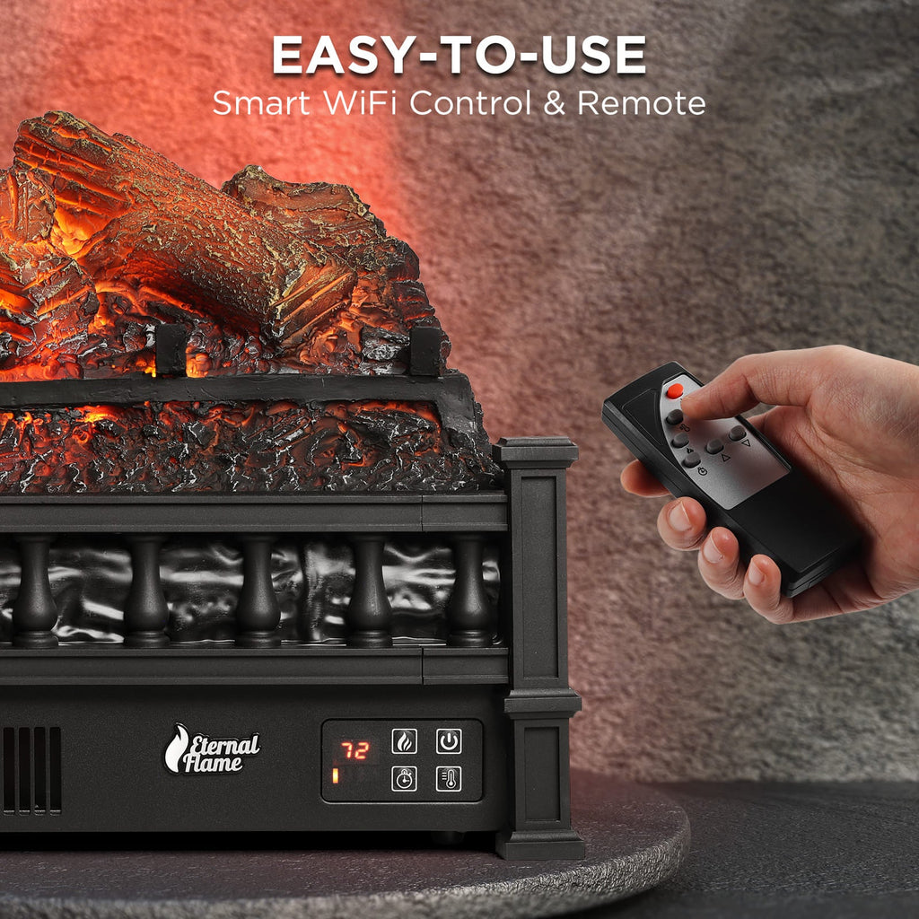 (Open) Eternal Flame EF23-LG Electric Fireplace Logs – TURBRO, view 4