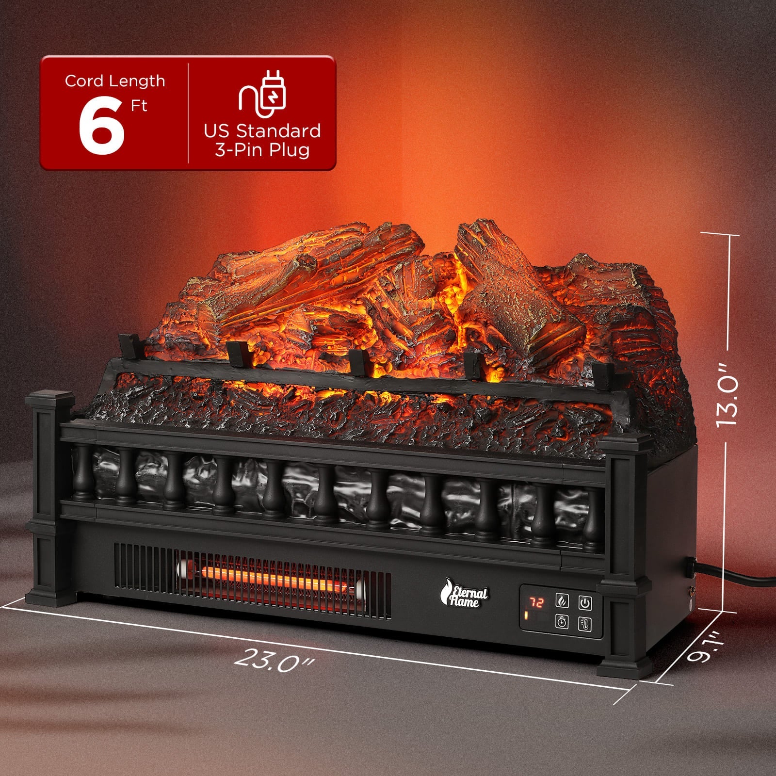 Eternal Flame EF23-LG Electric Fireplace Logs – TURBRO, view 5