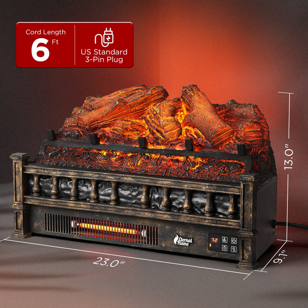 (Open) Eternal Flame EF23-LG Electric Fireplace Logs – TURBRO, view 13