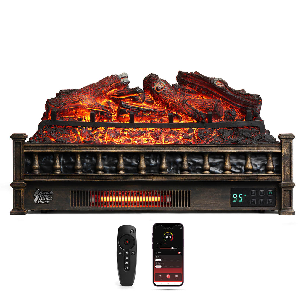 Eternal Flame EF26-LG Smart Electric Fireplace Logs, WiFi Enabled – TURBRO, view 10
