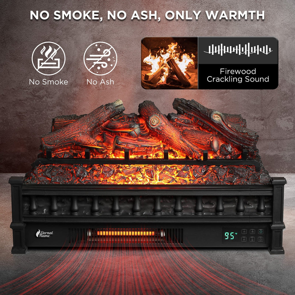 (Open Box) Eternal Flame EF26-LG Smart Electric Fireplace Logs, WiFi Enabled – TURBRO, view 3