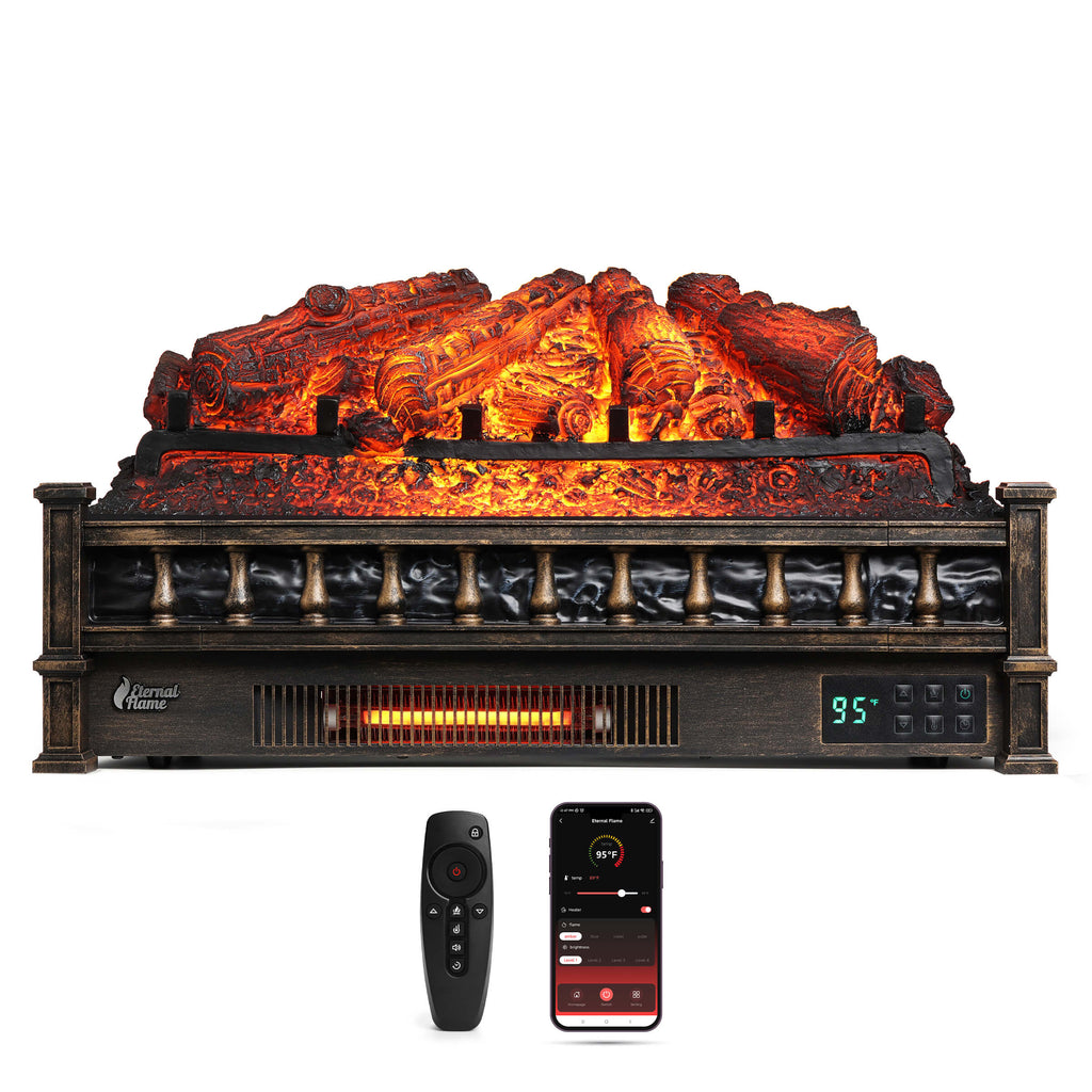 (Open Box) Eternal Flame EF26-PB Smart Electric Fireplace Logs, WiFi Enabled – TURBRO, view 10