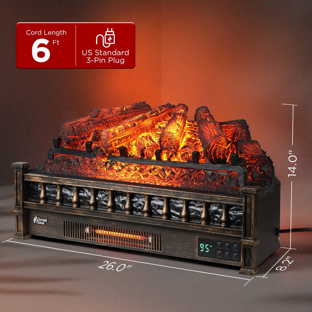 Eternal Flame EF26-PB Smart Electric Fireplace Logs, WiFi Enabled – TURBRO, view 14