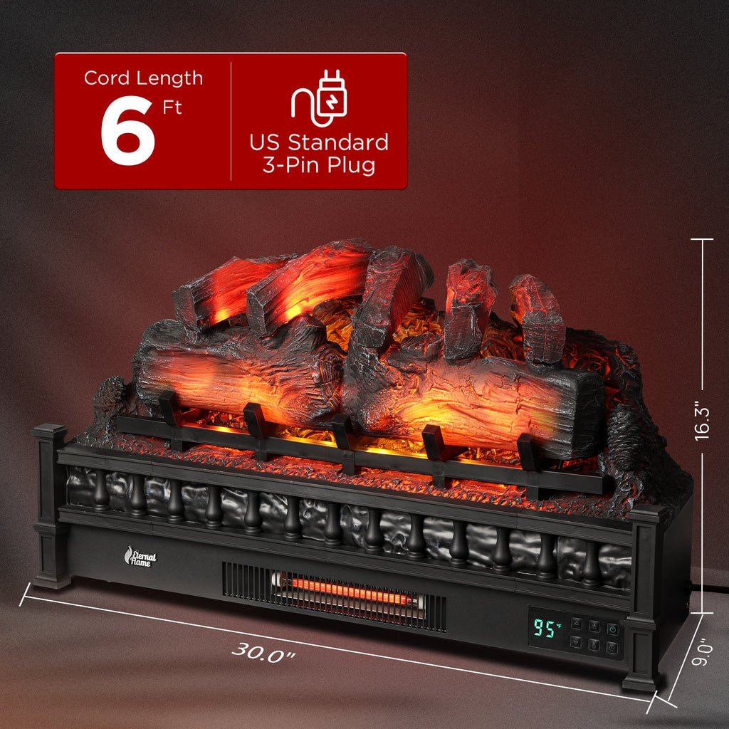 (Open Box) Eternal Flame EF30-PB Electric Fireplace Logs – TURBRO, view 6