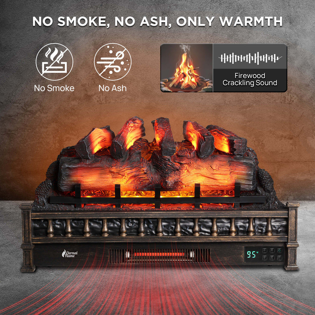 (Open Box) Eternal Flame EF30-PB Electric Fireplace Logs – TURBRO, view 10