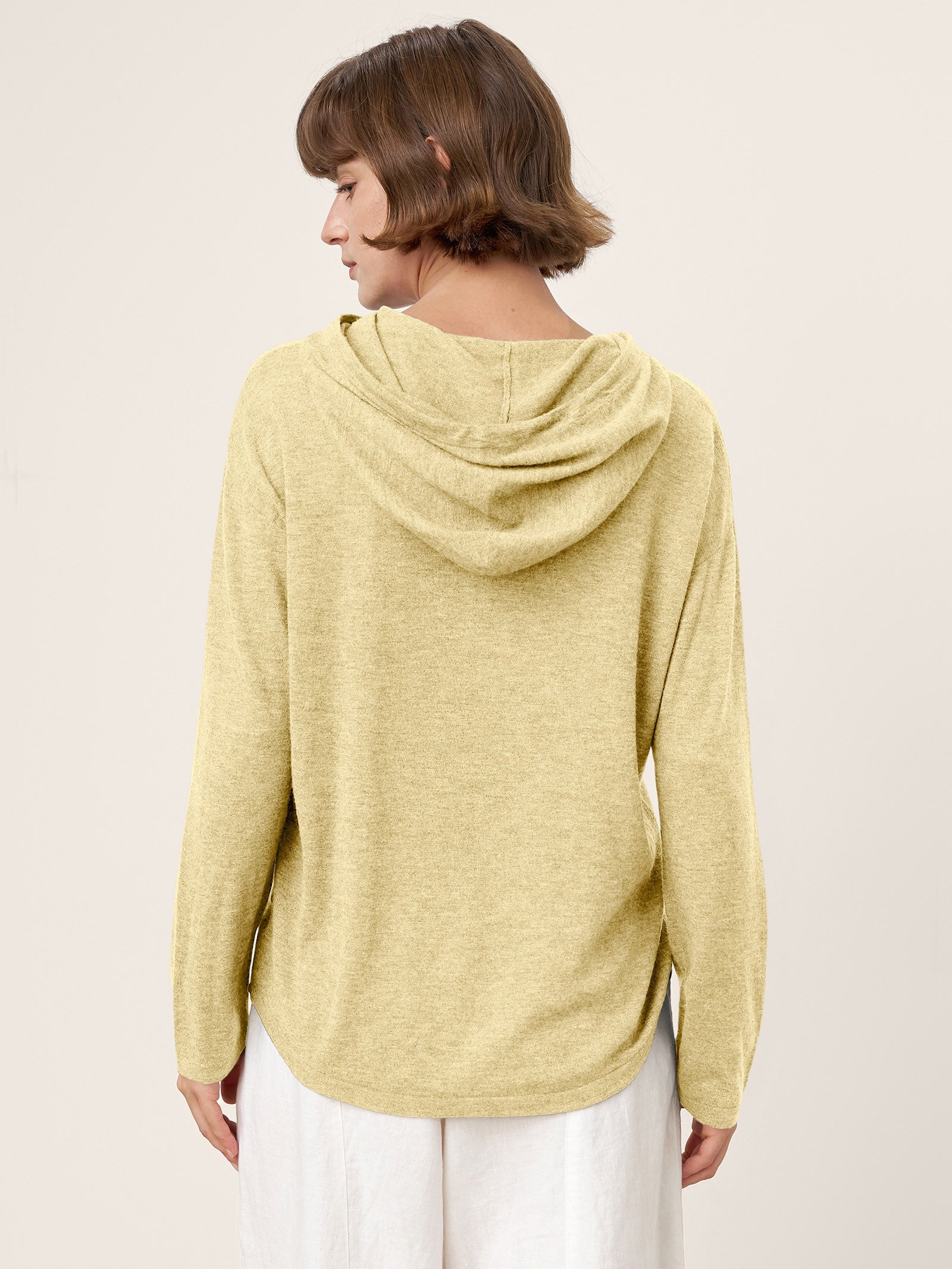 LINTICO 100% Extra-Fine Merino Wool Knit Hooded Sweatshirt SIA — lifestyle context