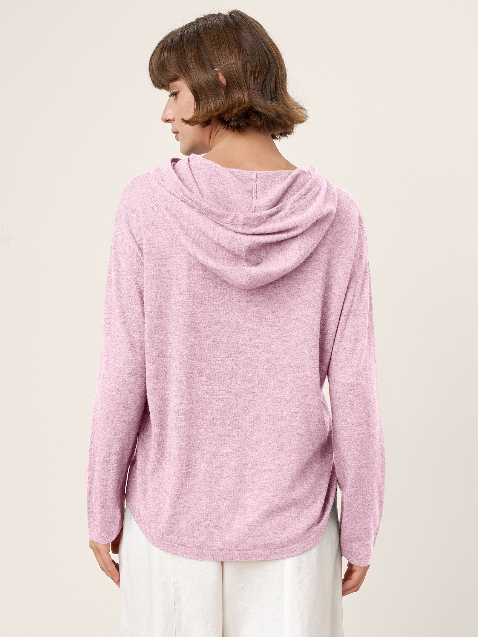 LINTICO 100% Extra-Fine Merino Wool Knit Hooded Sweatshirt SIA — flat-lay composition
