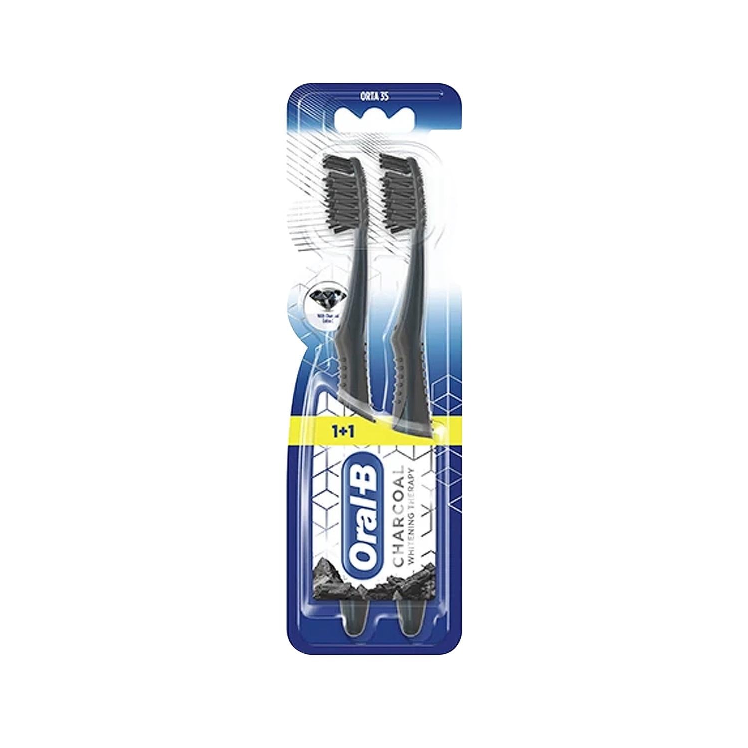 Oral-B Charcoal Whitening Electric Toothbrush with Therapy Feature - 2 Pack