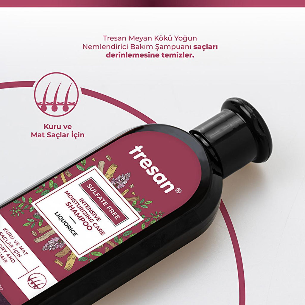 Tresan Sulfate-Free Shampoo with Licorice Root Extract - Moisturizing, Gentle, Natural Hair Care - 10.14 fl oz