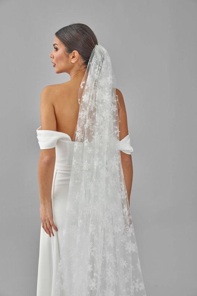 Winter Inspired Cathedral Wedding Veil – Bridal Port