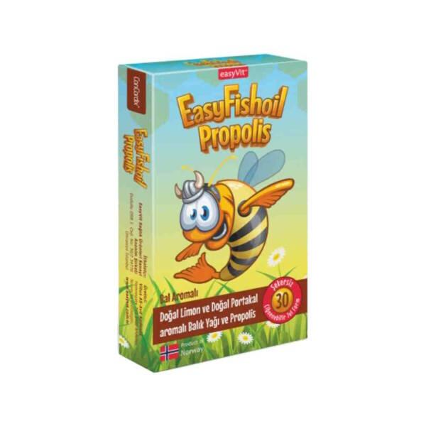 EasyFishoil - Omega 3 for Children, Chewable Jelly Tablets with Propolis & Vitamin A