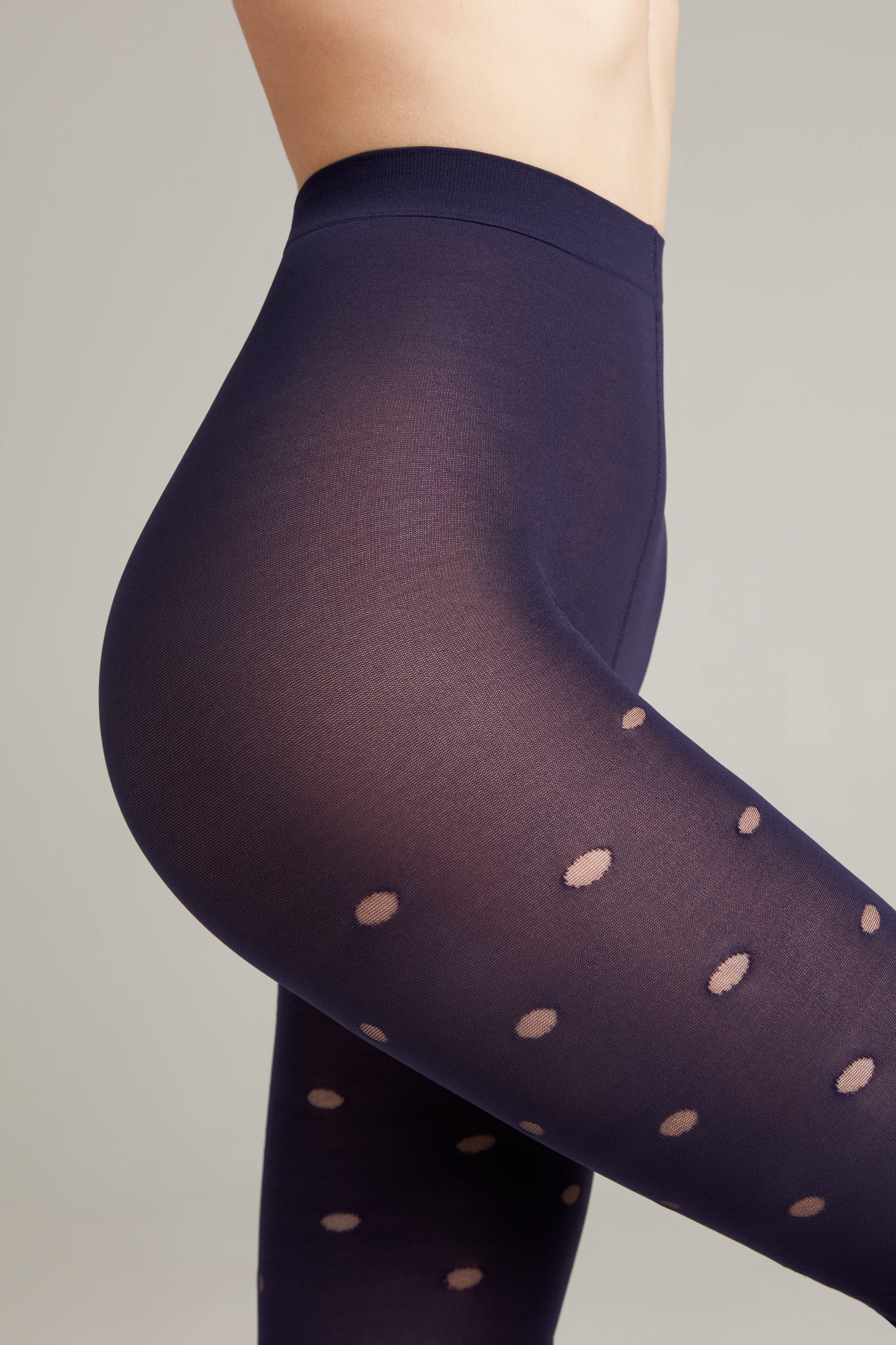 TheRanok.com Fantasy Tights Conte Enjoy - Sheer Polka Dots — side view