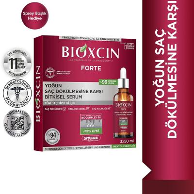 Bioxcin Forte Hair Serum - Anti Hair Loss Treatment for Intense Hair Loss, 3x50ml