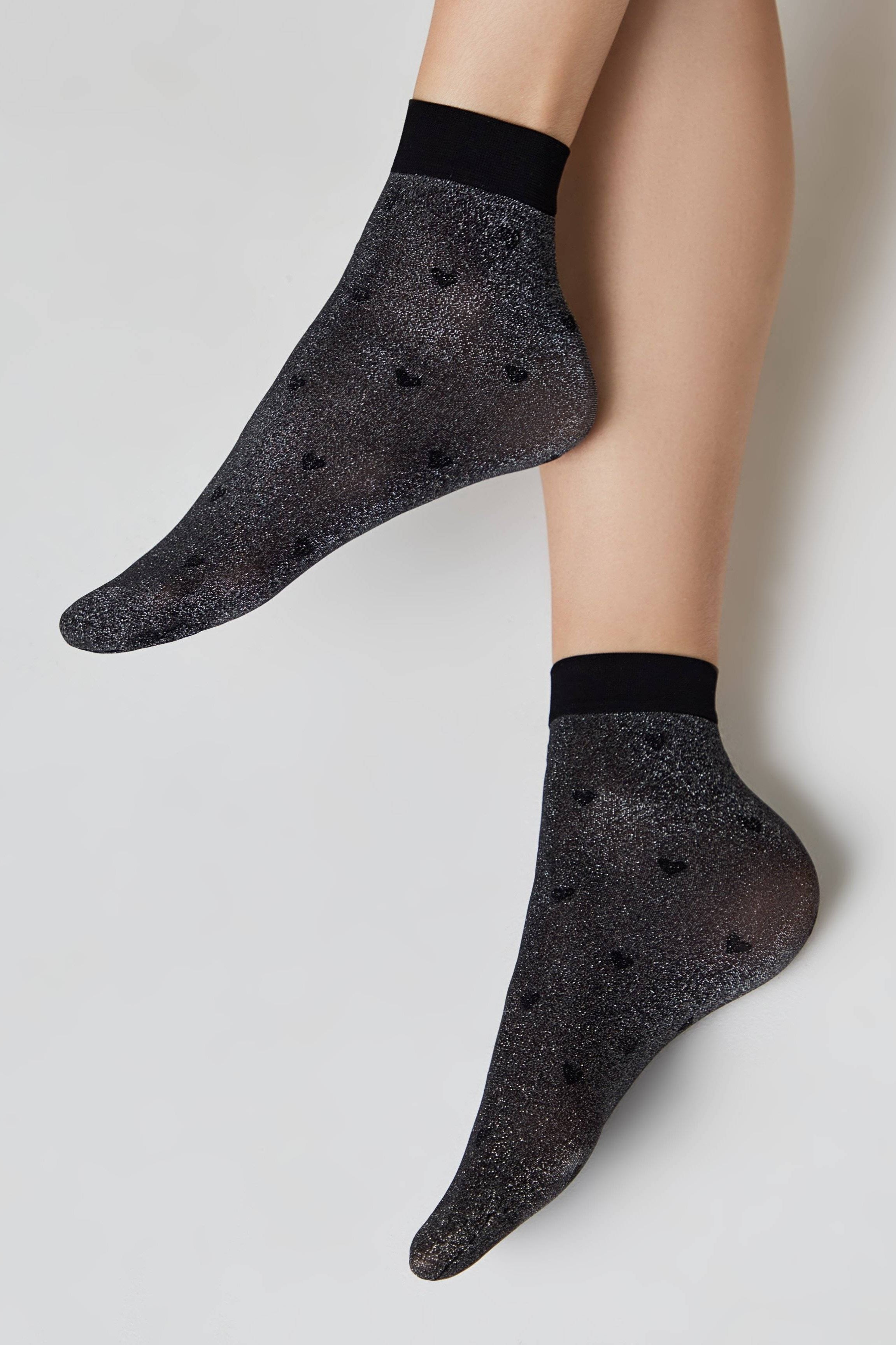 TheRanok.com Shimmering Socks Conte Fantasy - "Hearts" Designs — size reference