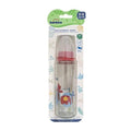 Bambino Glass Baby Bottle 225ml - Red Flower Design for Newborns