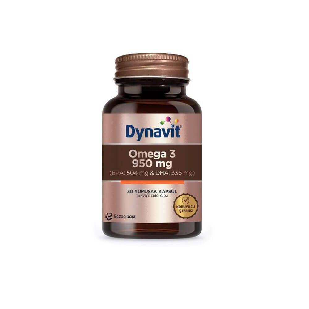 Dynavit Omega 3 950 Mg Fish Oil Capsules - 30 Count