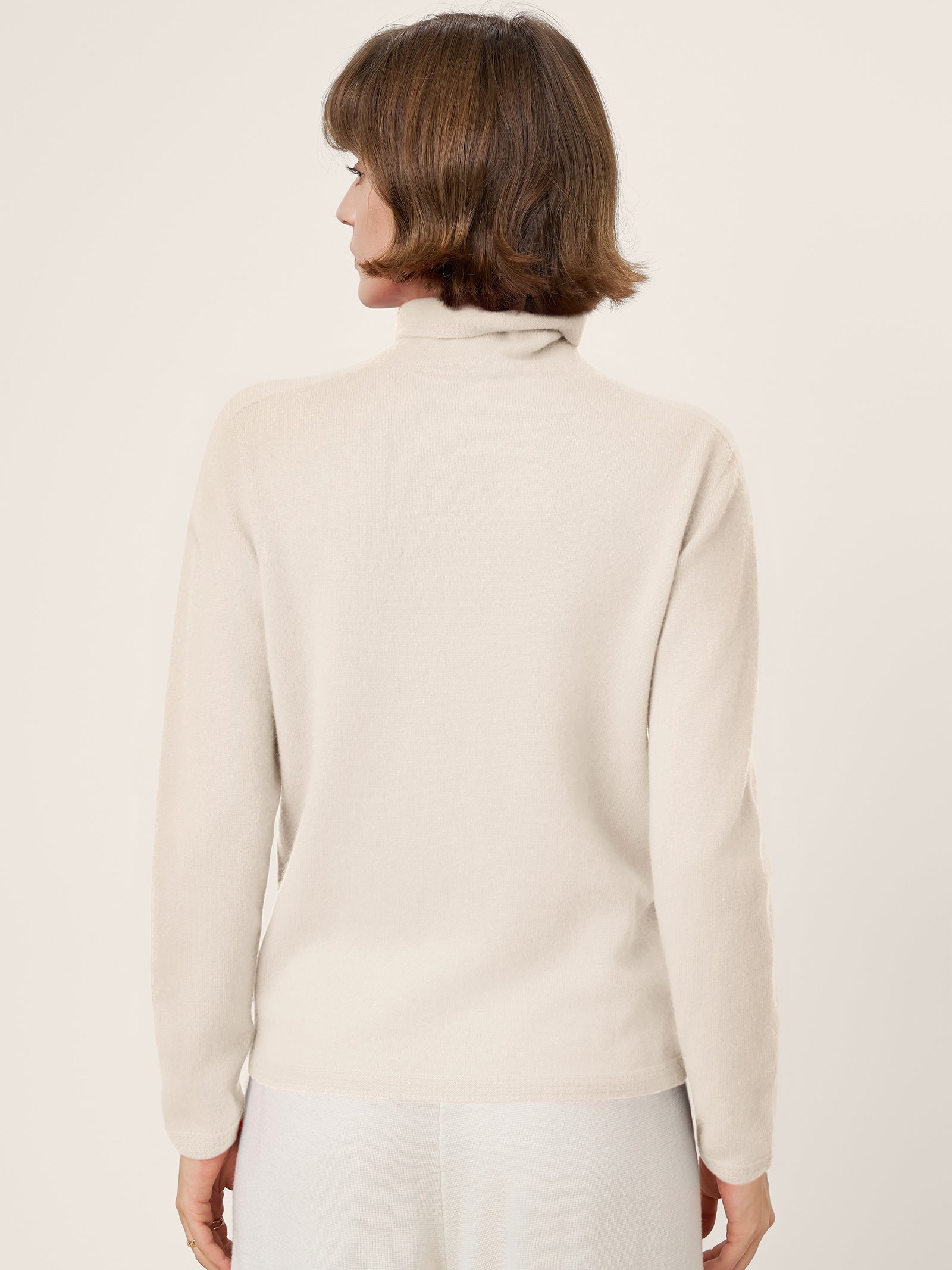 LINTICO Premium Cashmere Blend Hand-Finished Seamless Turtleneck Knit Top TOVE — size reference