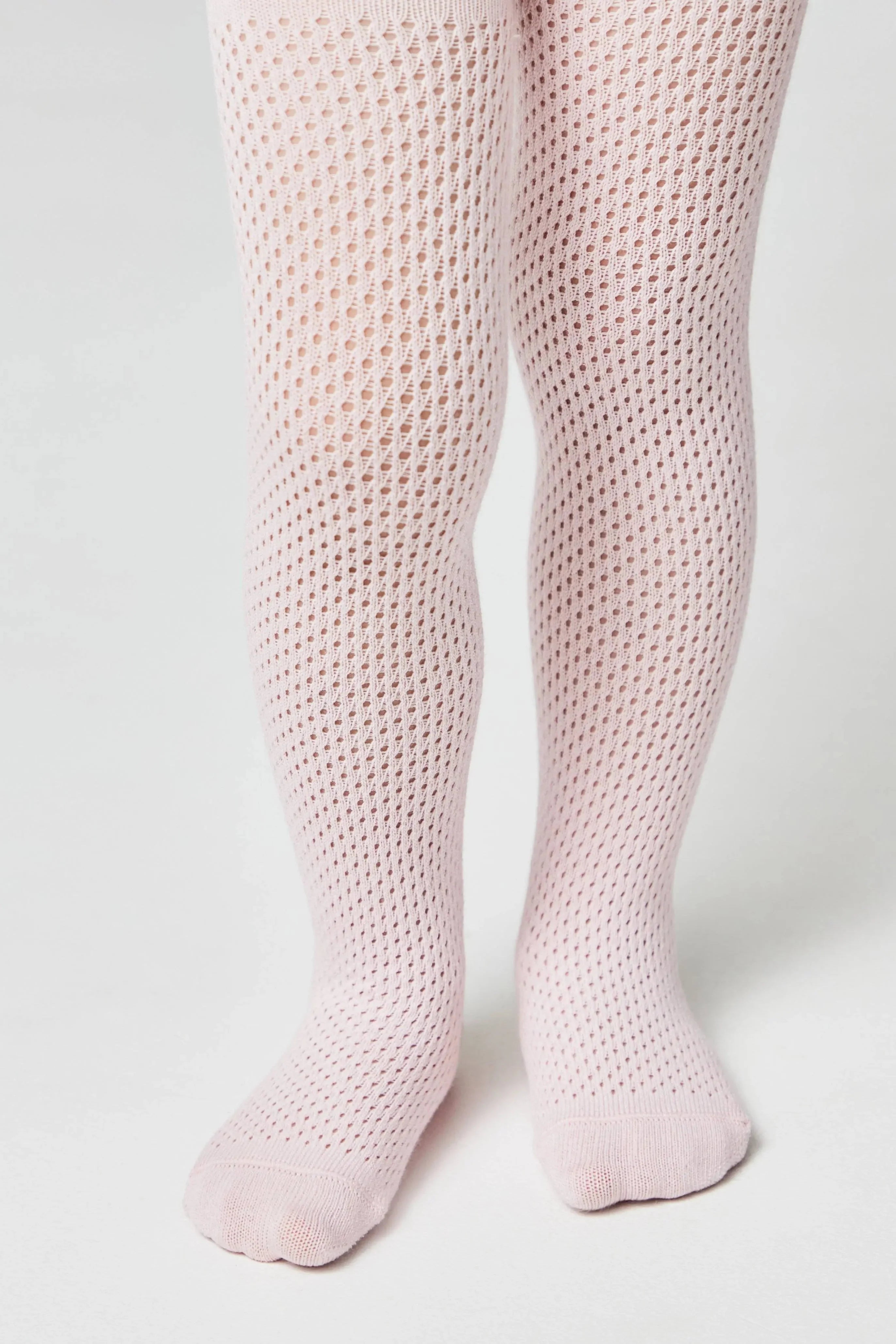 TheRanok.com Conte-Kids Cotton Tights Miss 616 - Mesh Pattern — side view