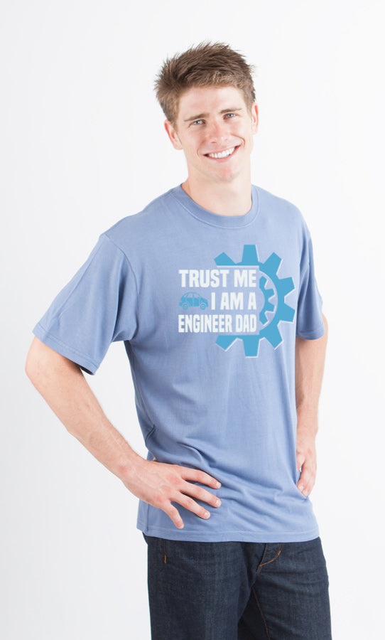 Spun Bamboo Trust Me I'm a Engineer Dad Men's Bamboo Viscose/Organic Cotton Short Sleeve Graphic T-Shirt — fabric or material