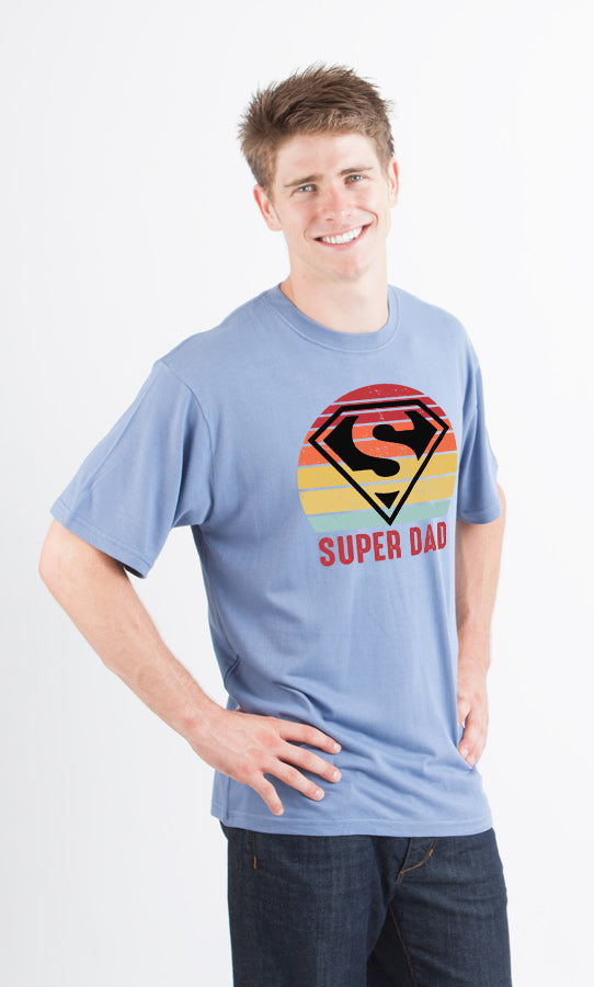 Spun Bamboo Super Dad Men's Bamboo Viscose/Organic Cotton Short Sleeve Graphic T-Shirt — feature highlight