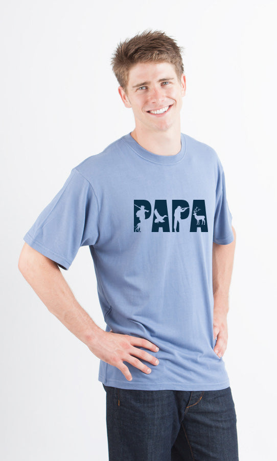 Spun Bamboo PAPA Men's Bamboo Viscose/Organic Cotton Short Sleeve Graphic T-Shirt — color detail