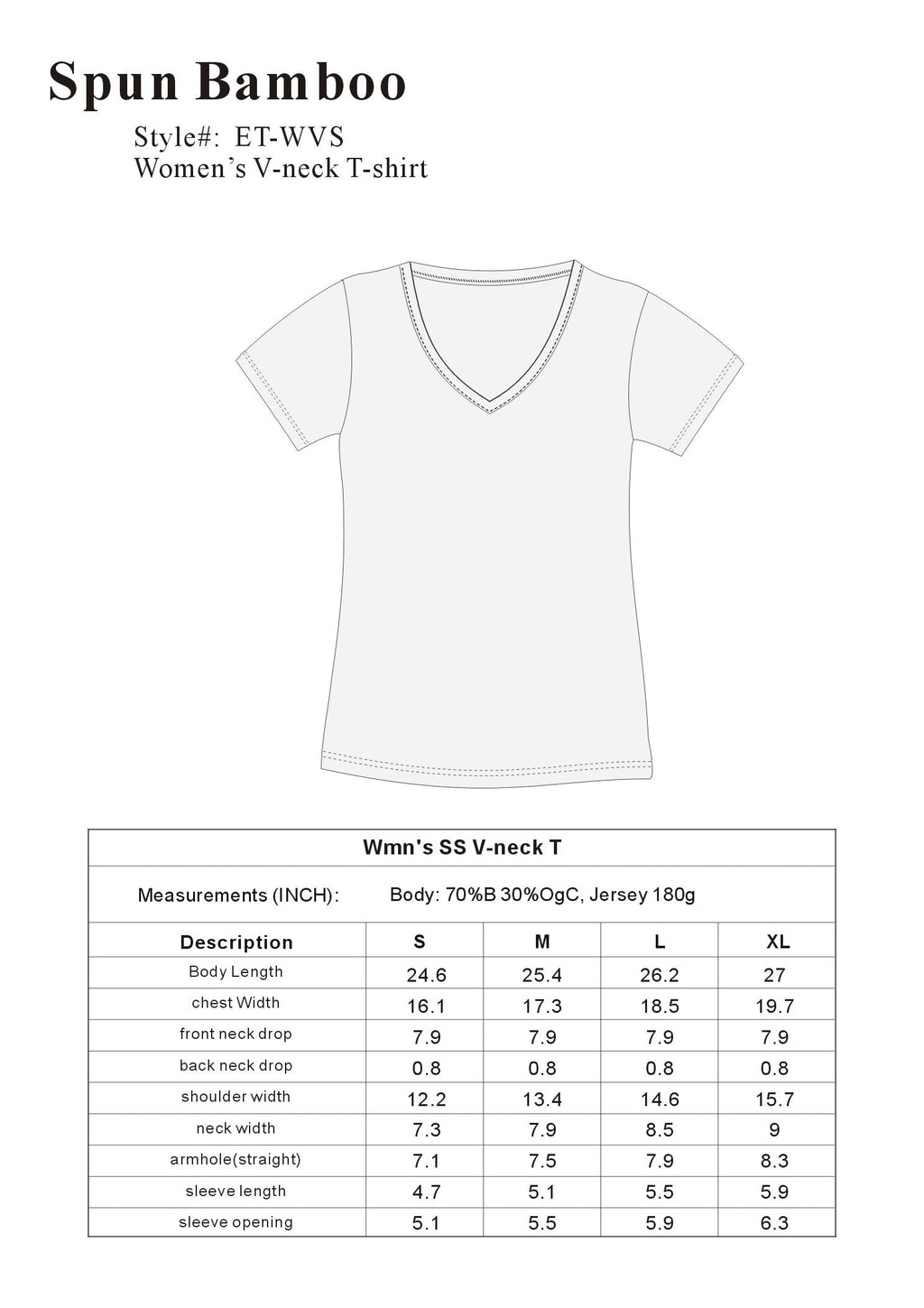 Spun Bamboo Be Kind Printed Women's Bamboo Viscose/Cotton V-Neck Cap Sleeve T-Shirt — alternative angle