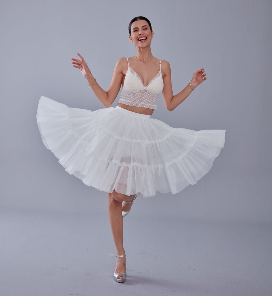 Elegant Voile Petticoat with Elastic Band - Perfect for Weddings, Parties, and Everyday Wear – Bridal Port