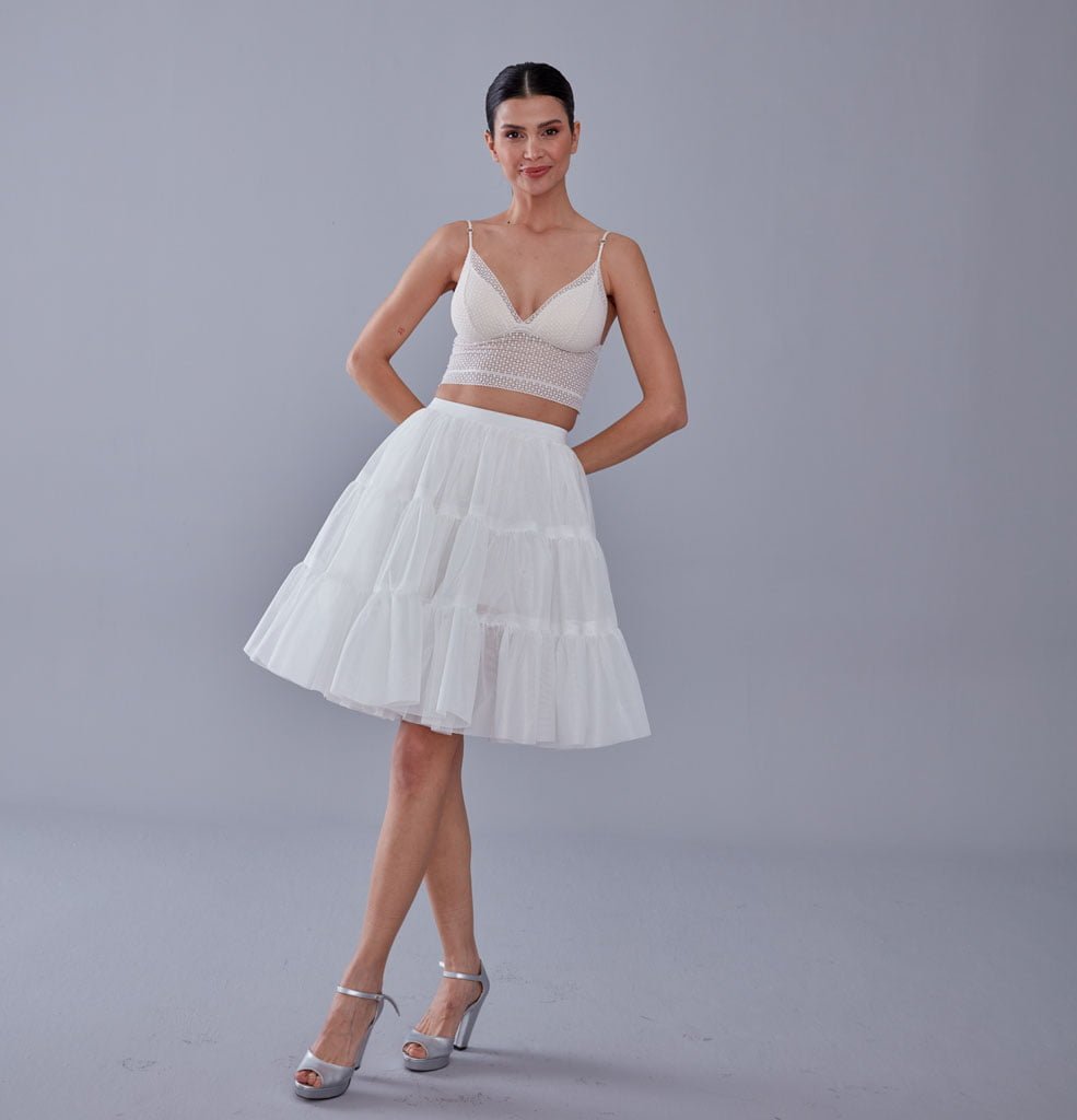 Elegant Voile Petticoat with Elastic Band - Perfect for Weddings, Parties, and Everyday Wear – Bridal Port, view 5