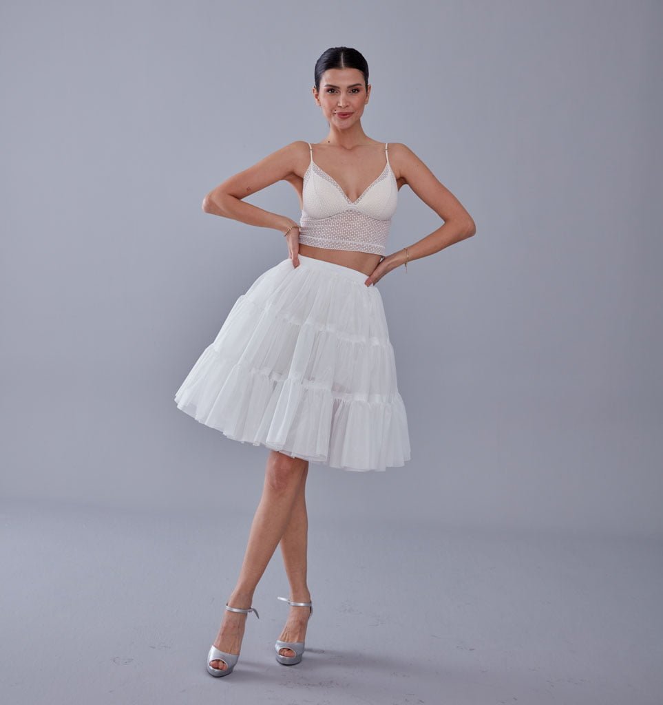 Elegant Voile Petticoat with Elastic Band - Perfect for Weddings, Parties, and Everyday Wear – Bridal Port, view 9