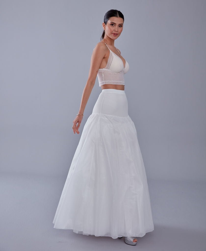A-line Wedding Dress Underskirt, White Petticoat Skirt – Bridal Port, view 4