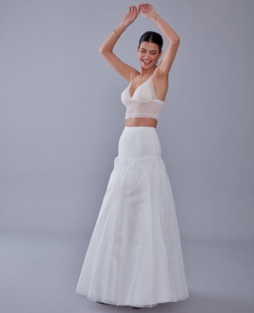 A-line Wedding Dress Underskirt, White Petticoat Skirt – Bridal Port, view 5