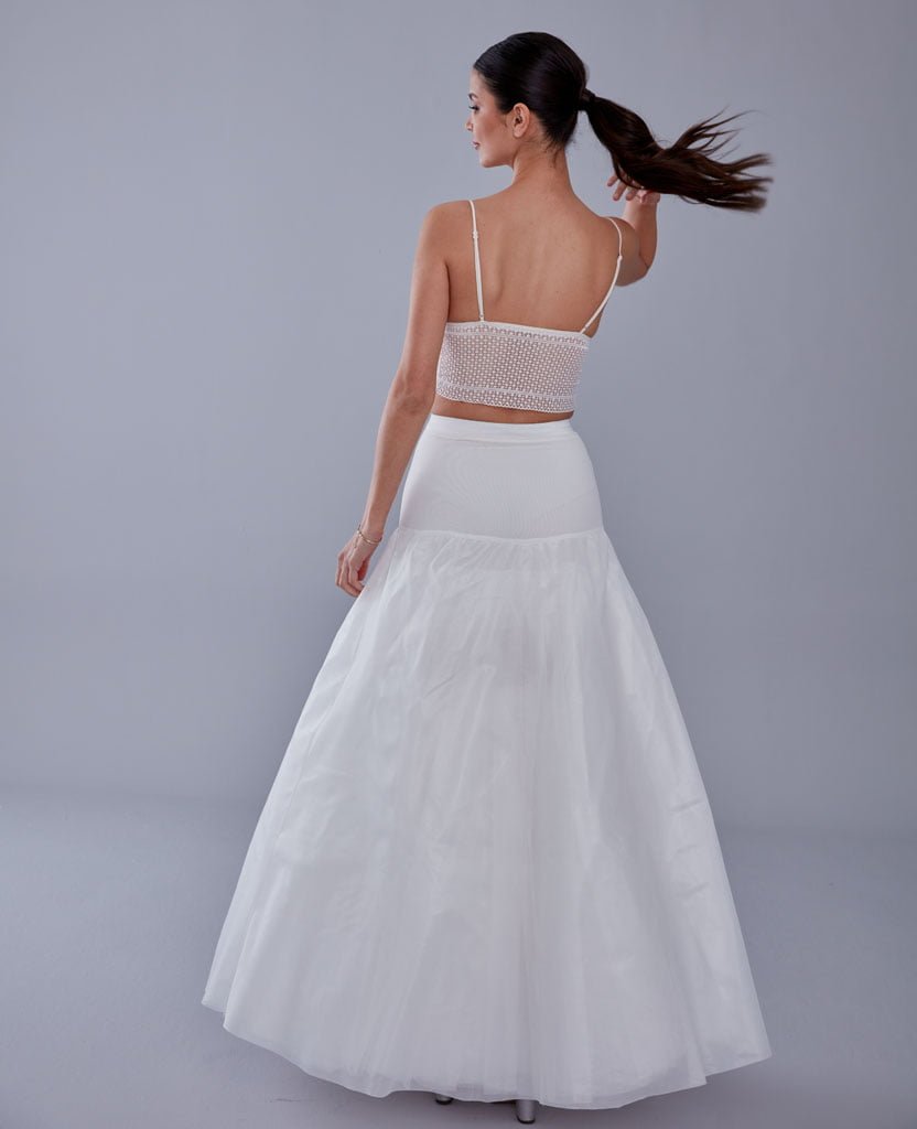 A-line Wedding Dress Underskirt, White Petticoat Skirt – Bridal Port, view 6