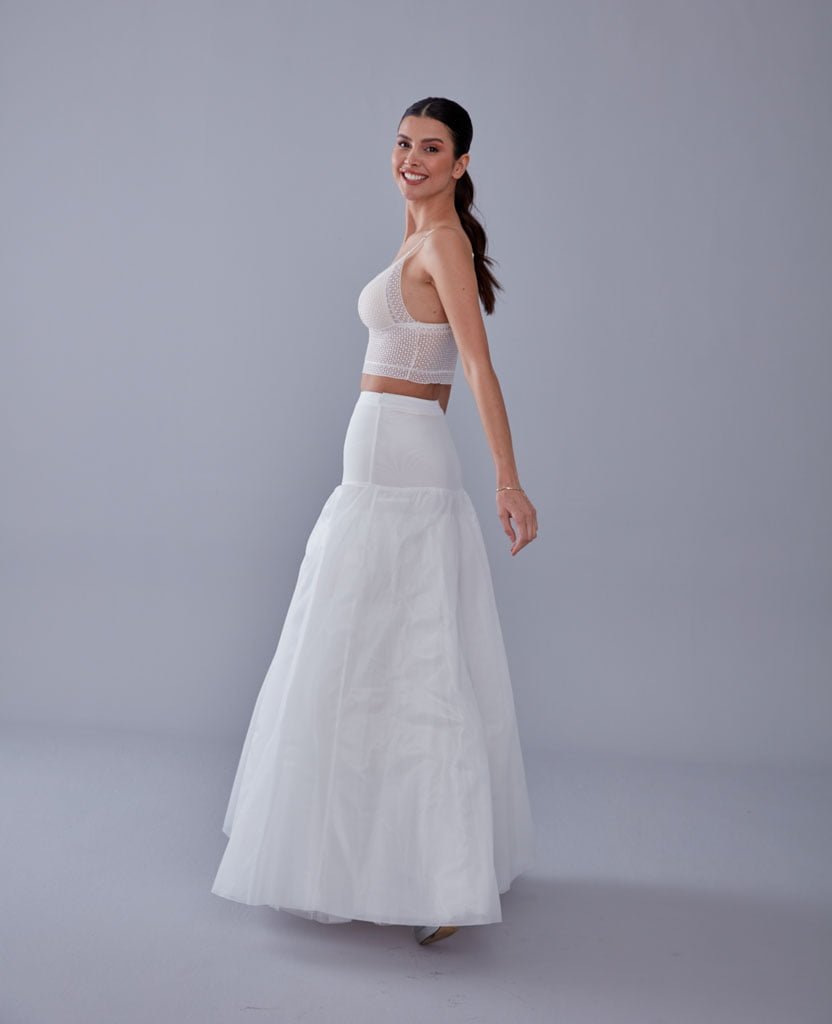A-line Wedding Dress Underskirt, White Petticoat Skirt – Bridal Port, view 7