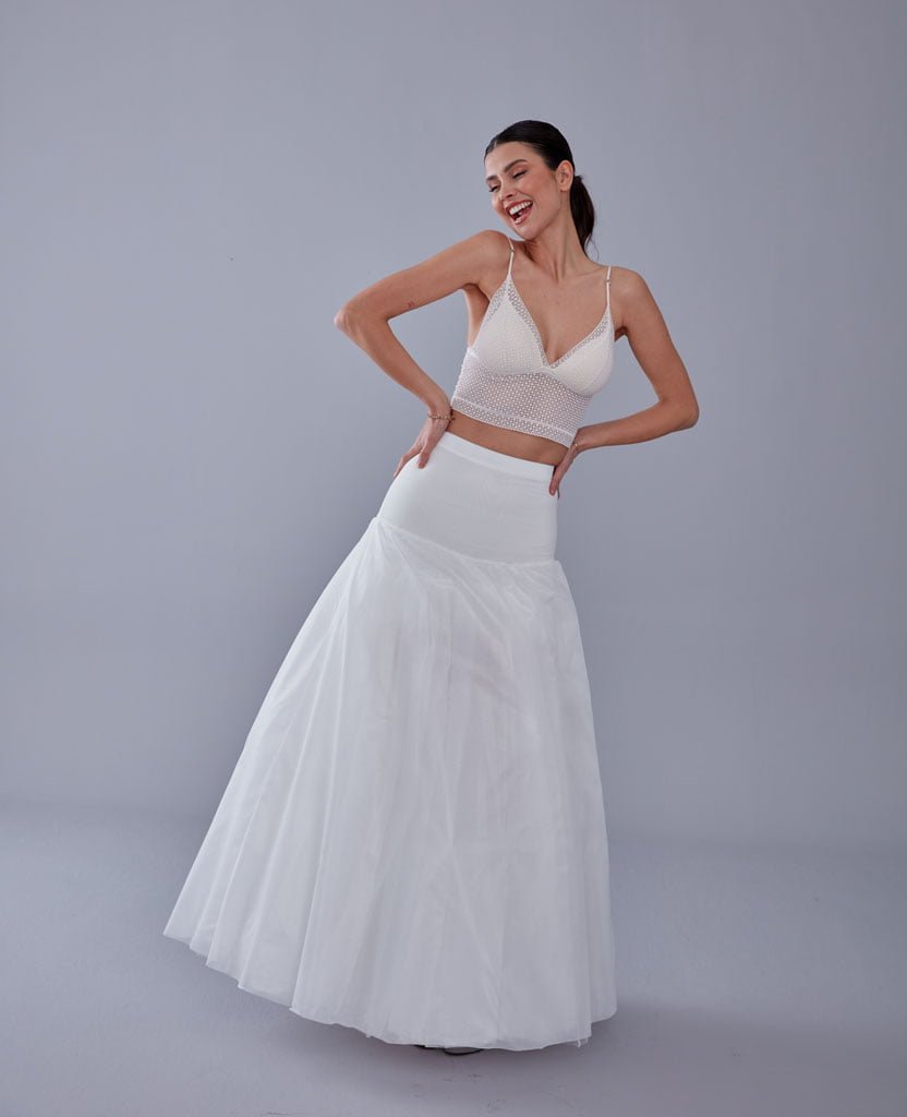 A-line Wedding Dress Underskirt, White Petticoat Skirt – Bridal Port, view 8
