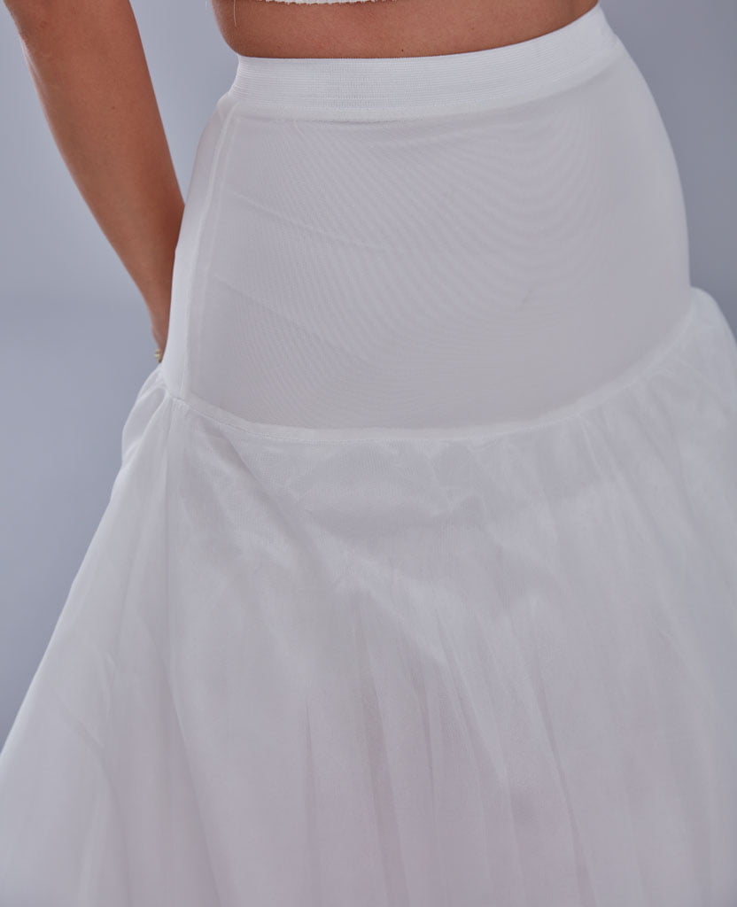 A-line Wedding Dress Underskirt, White Petticoat Skirt – Bridal Port, view 10