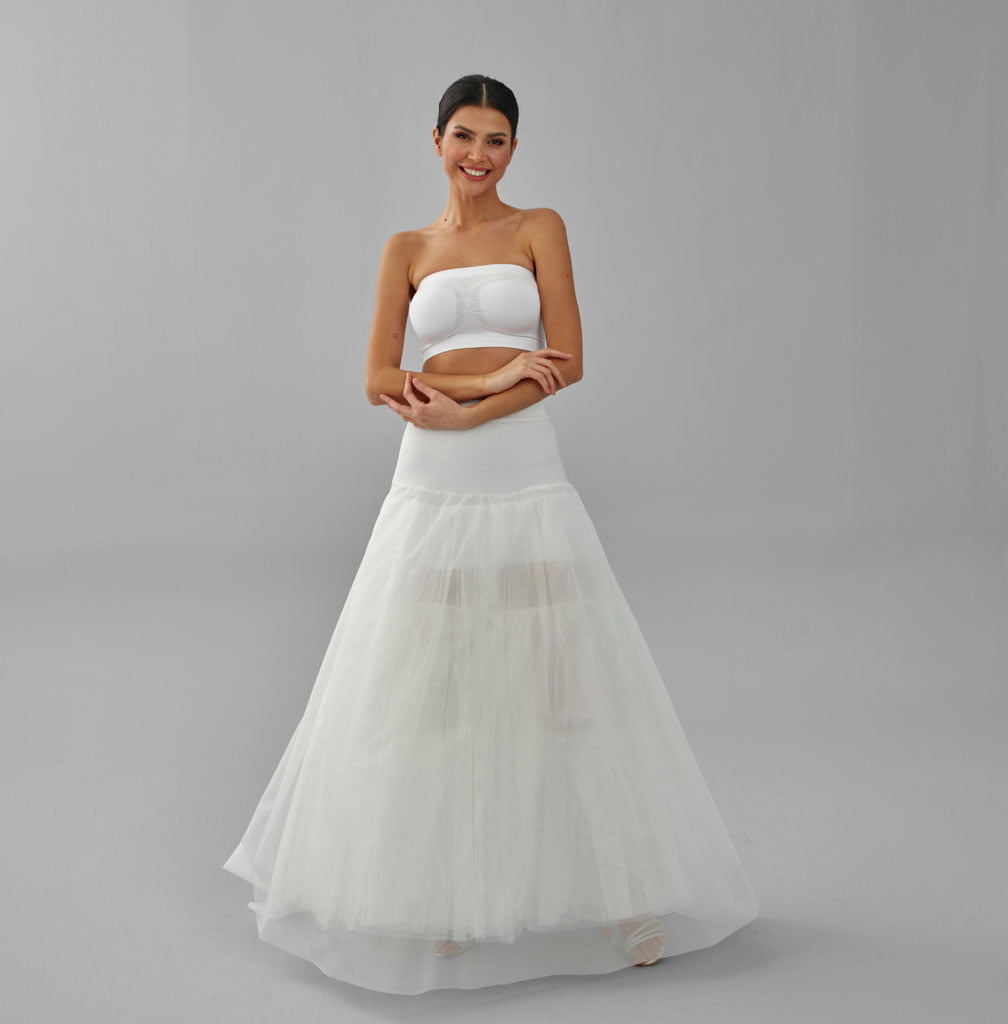 Fishtail Crinoline Skirt , Wedding Dress Underskirt, White Petticoat Skirt – Bridal Port, view 4