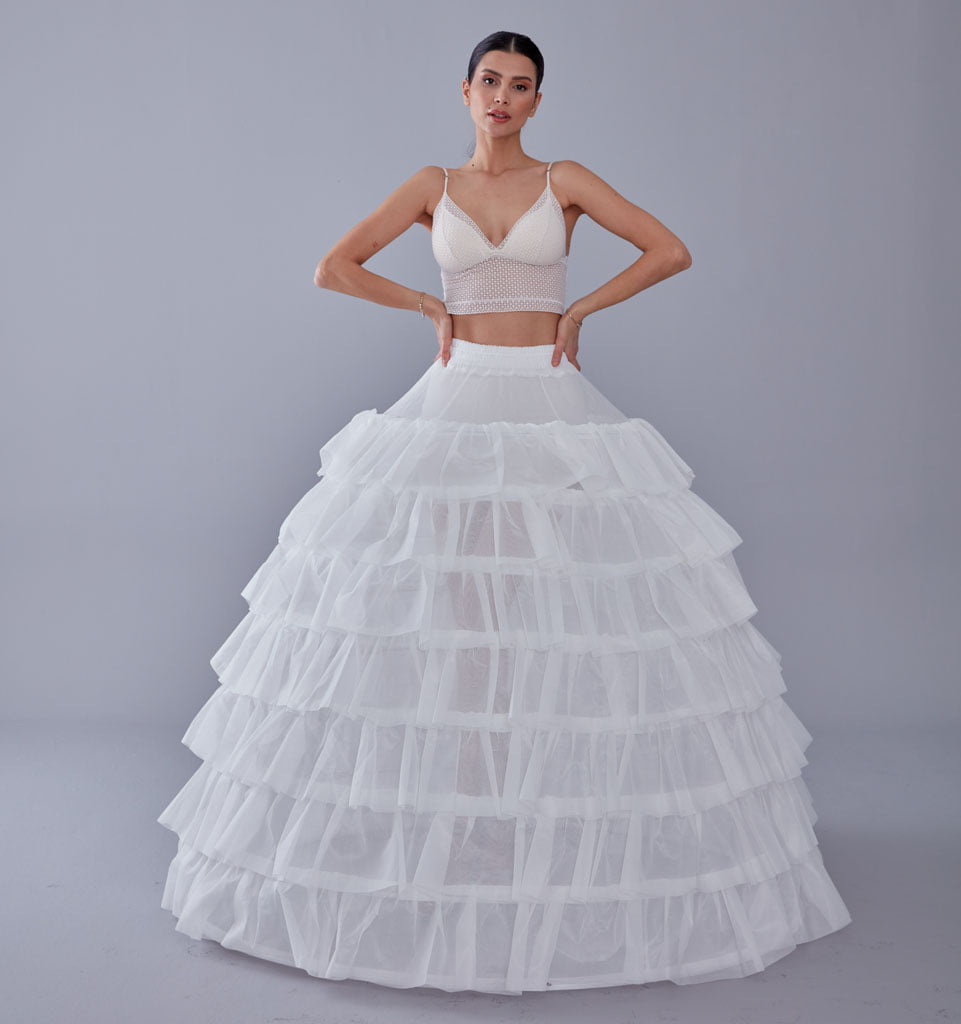 Wedding Dress with Underskirt-Quinceanera Dress Petticoat-Bridal Ball Gown Crinoline – Bridal Port, view 5