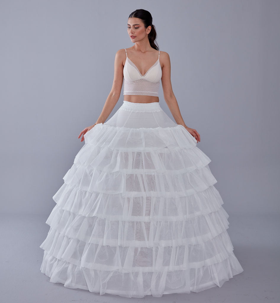 Wedding Dress with Underskirt-Quinceanera Dress Petticoat-Bridal Ball Gown Crinoline – Bridal Port, view 6
