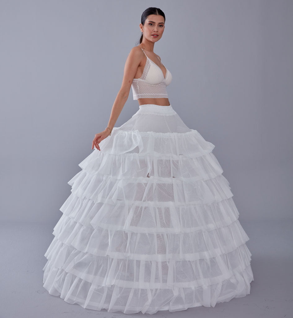 Wedding Dress with Underskirt-Quinceanera Dress Petticoat-Bridal Ball Gown Crinoline – Bridal Port, view 7