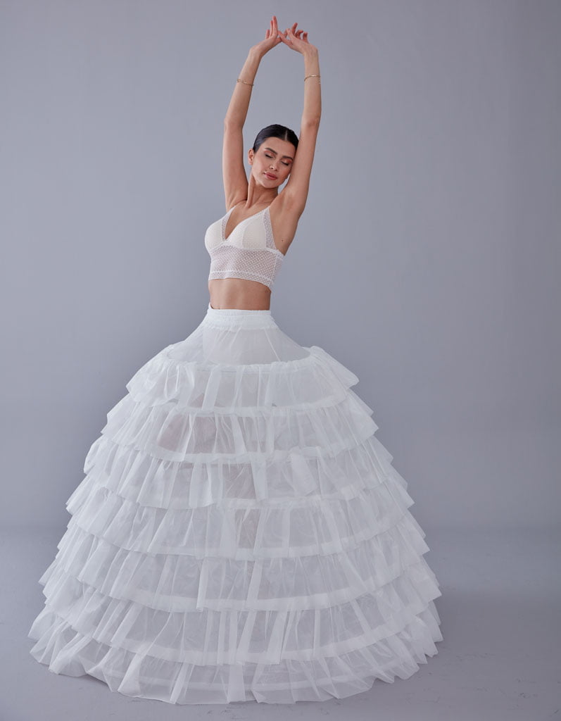Wedding Dress with Underskirt-Quinceanera Dress Petticoat-Bridal Ball Gown Crinoline – Bridal Port, view 8