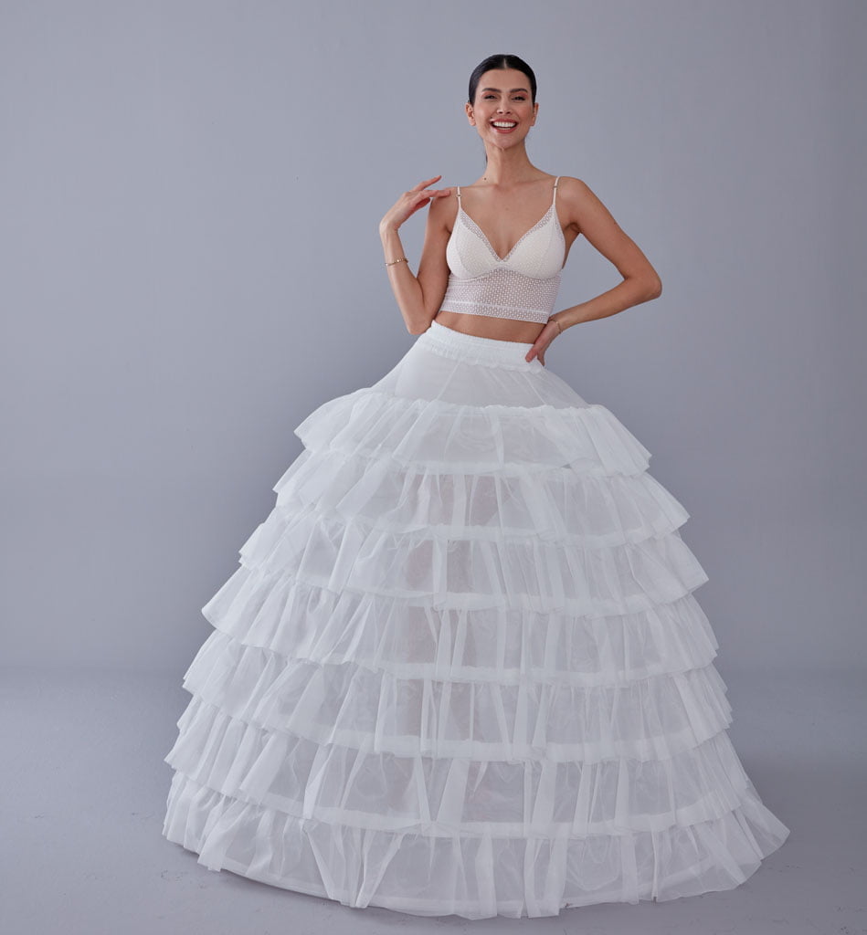Wedding Dress with Underskirt-Quinceanera Dress Petticoat-Bridal Ball Gown Crinoline – Bridal Port, view 2
