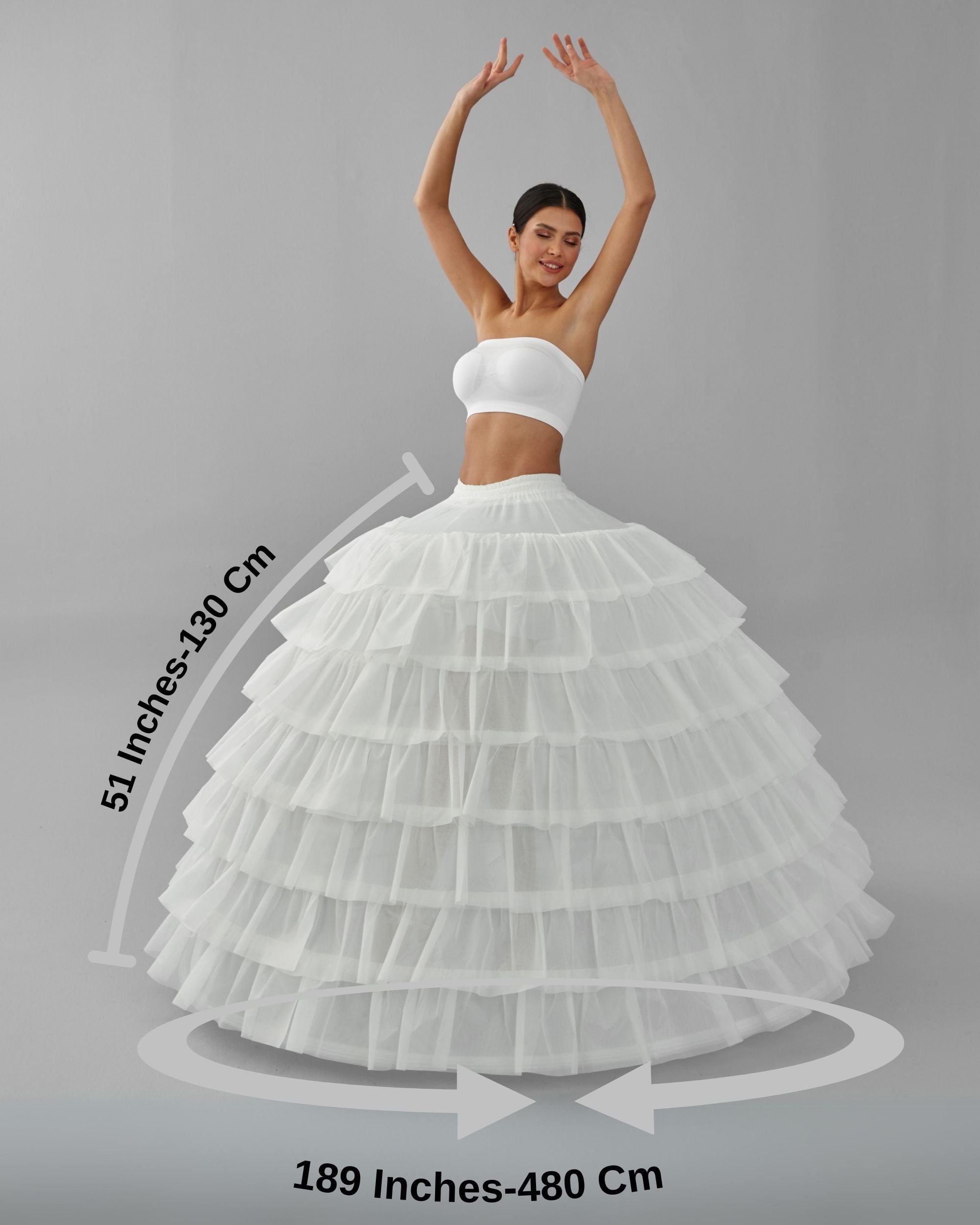 Simple Wedding Dresses Ball Gown Crinoline Skirt -Quinceanera Petticoat Skirt – Bridal Port