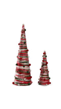 KADOU BOUTIQUE Chunky Yarn Tree with Pom-pom - Set Of 2 — main product shot