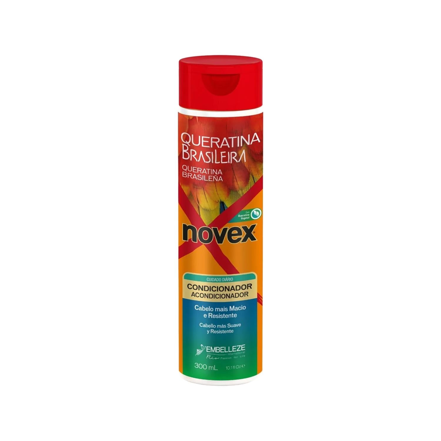 Novex Brazilian Keratin Hair Care Cream for Dry & Damaged Hair - 10.14 fl oz Nourishing Treatment
