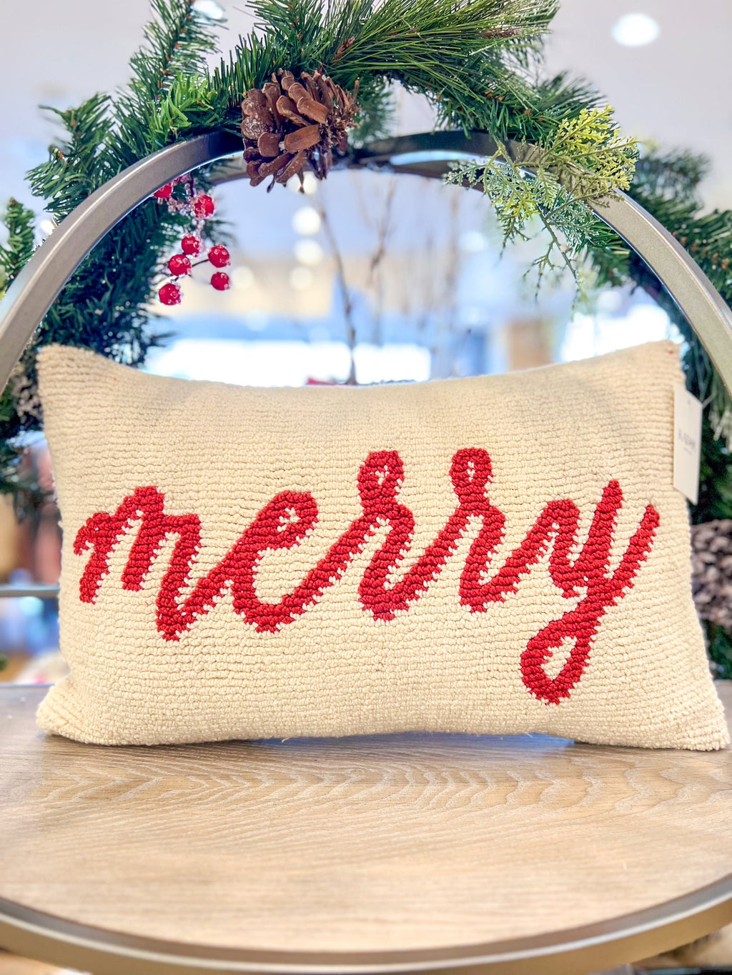 KADOU BOUTIQUE Merry Decorative Knit Pillow — main product shot
