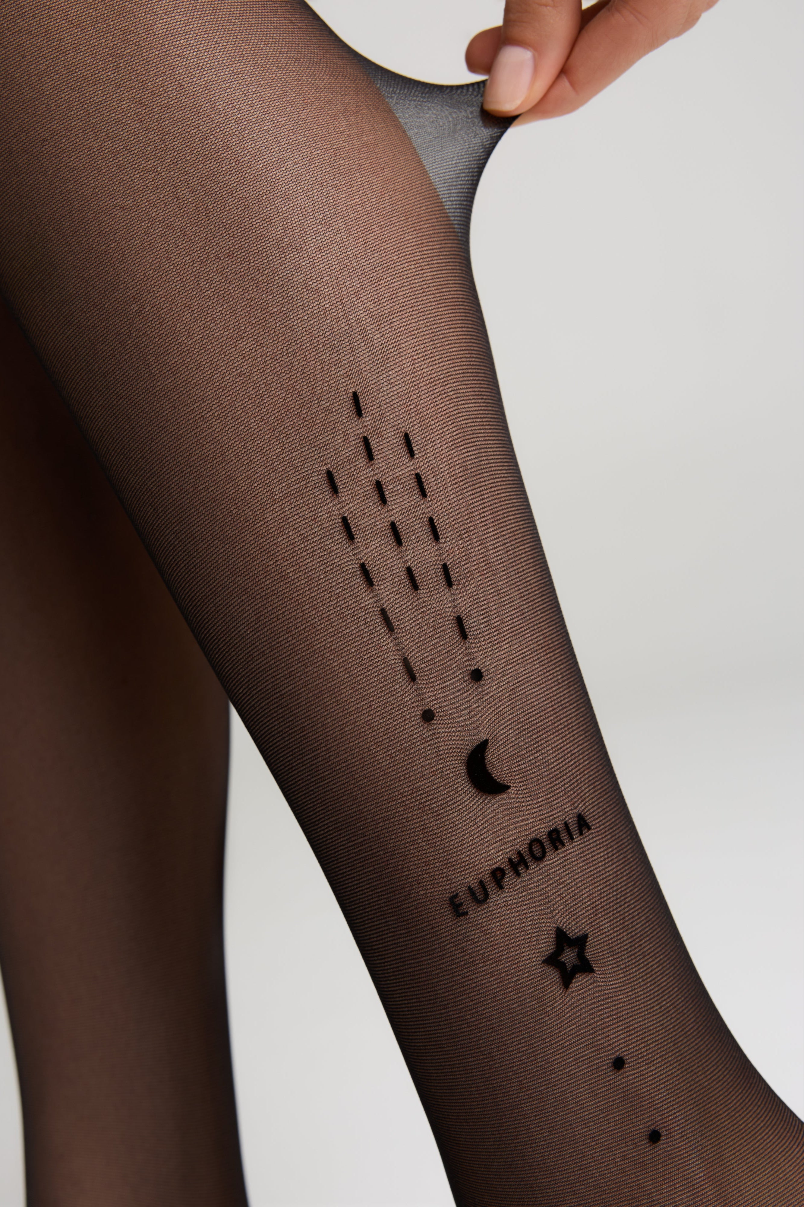 TheRanok.com Fantasy Tights Conte Euphoria - Voluminous Flock Pattern — detail close-up