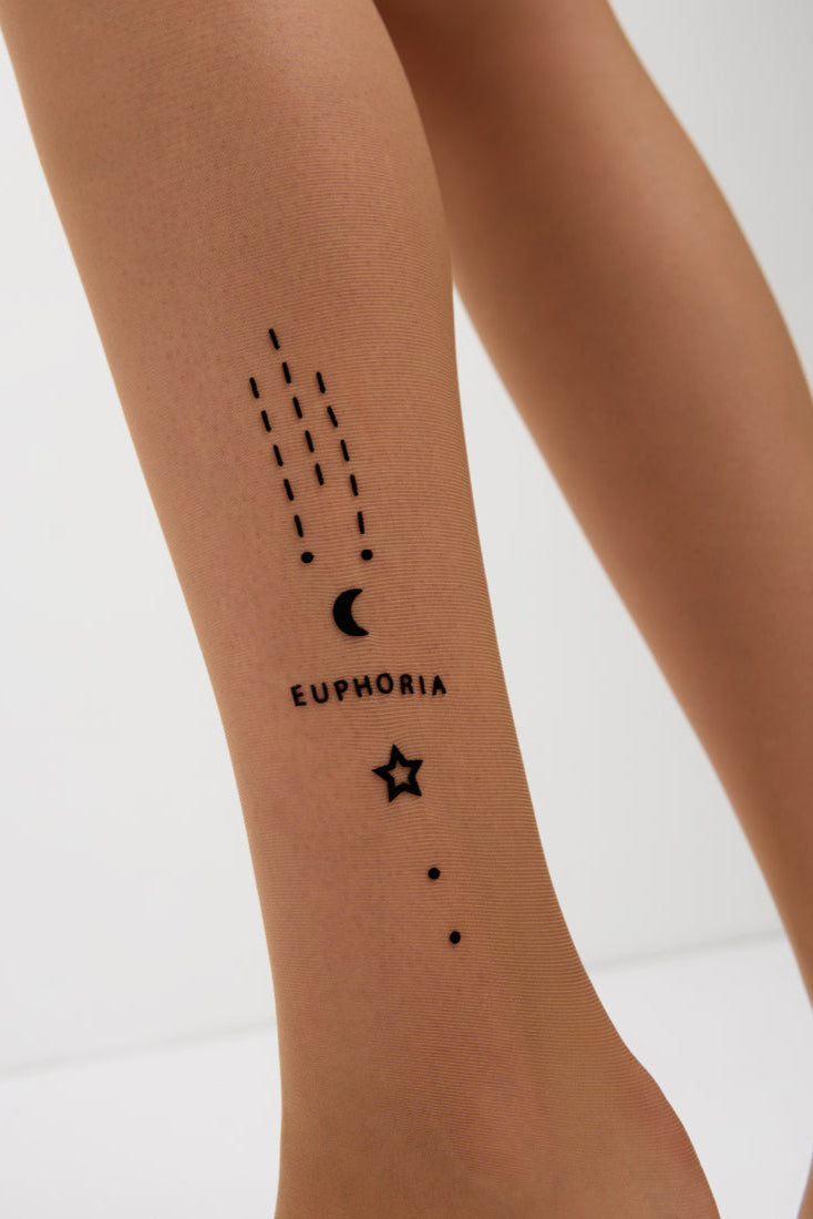 TheRanok.com Fantasy Tights Conte Euphoria - Voluminous Flock Pattern — fabric or material detail
